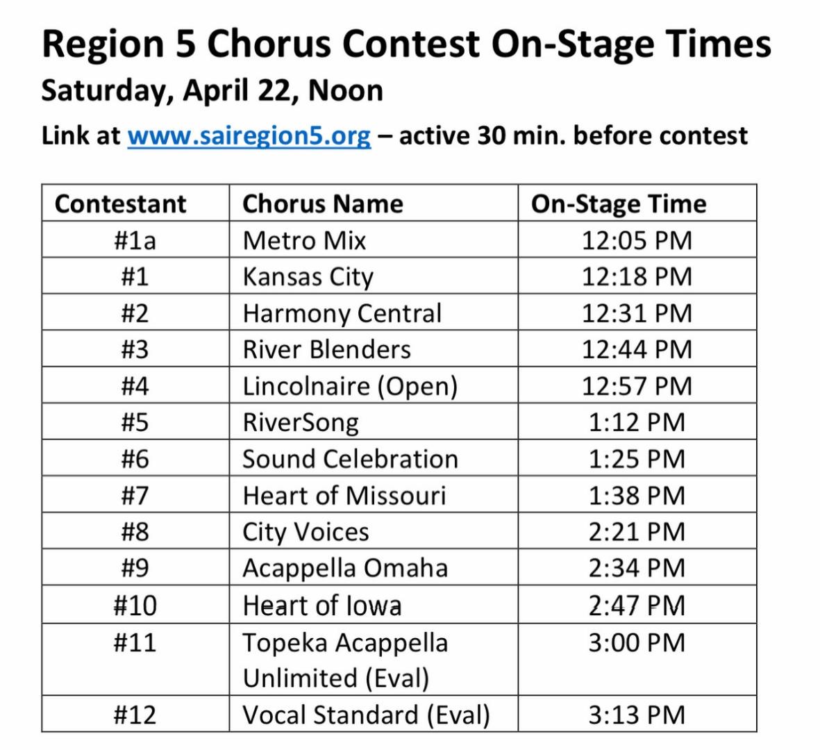 Sweet Adelines Region 5 20230420 Document Regional Convention